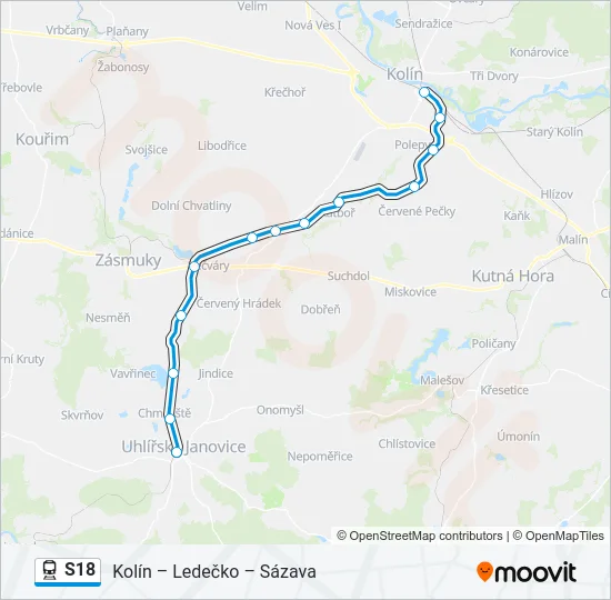 S18 Train Line Map