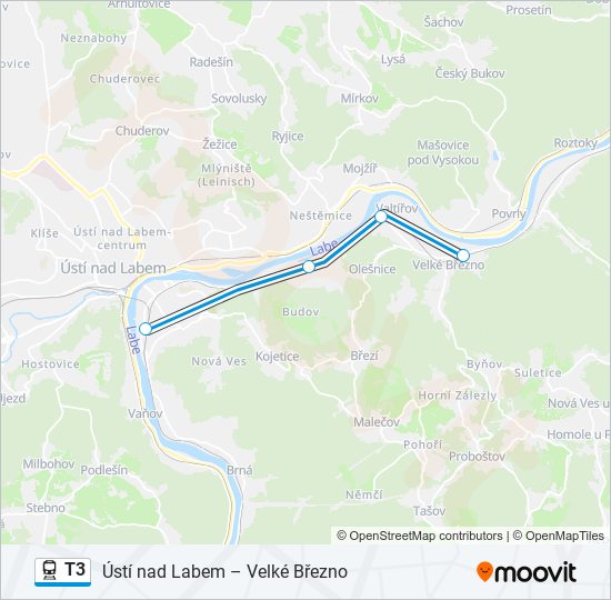 T3 Train Line Map