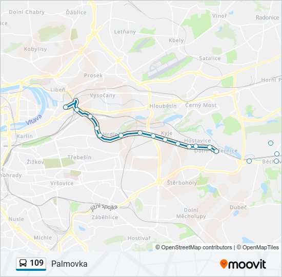 109 bus Line Map