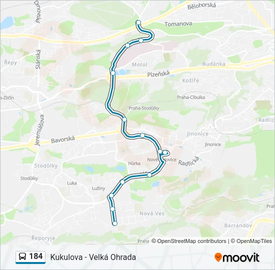 184 Bus Line Map