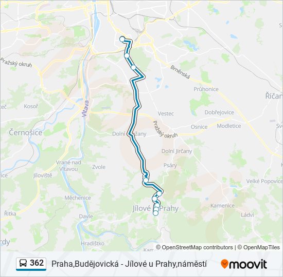 362 bus Line Map