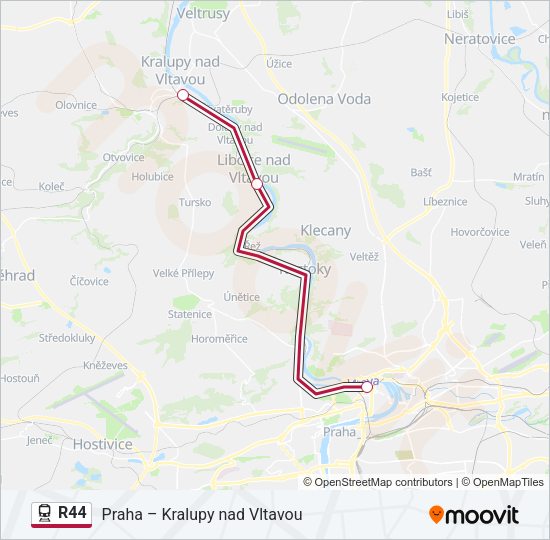 Поезд R44: карта маршрута
