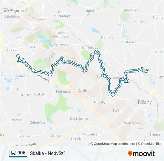 906 Bus Line Map