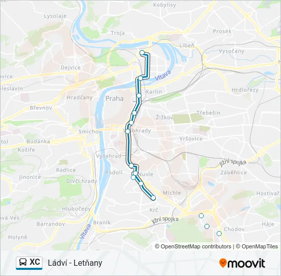 XC Bus Line Map