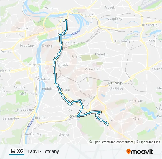 XC Bus Line Map