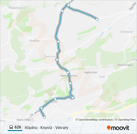 626 bus Line Map