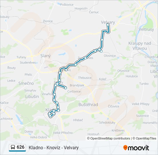 626 bus Line Map
