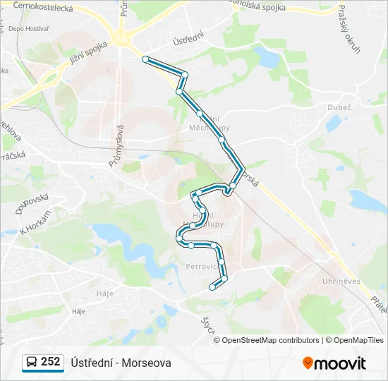 252 Bus Line Map