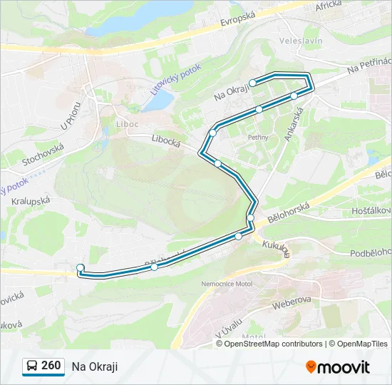 260 Bus Line Map