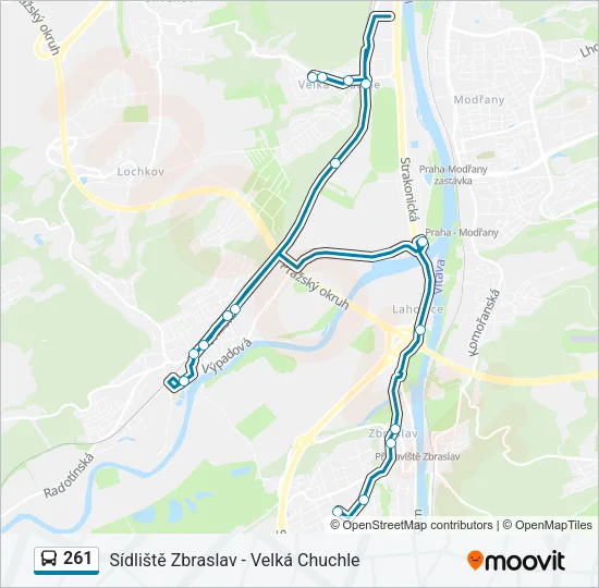 261 Bus Line Map