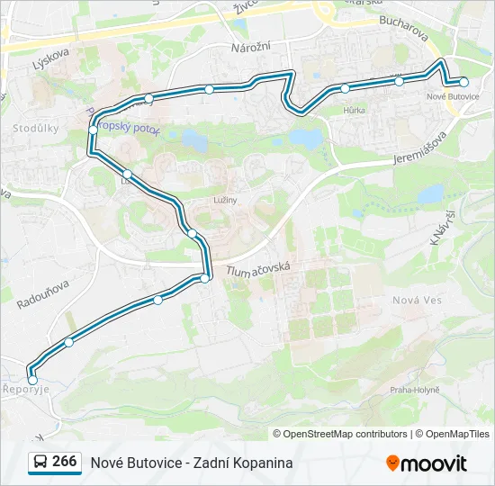 266 Bus Line Map