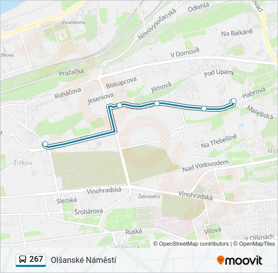 Автобус 267: карта маршрута