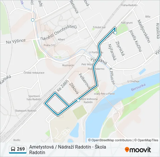 Автобус 269: карта маршрута