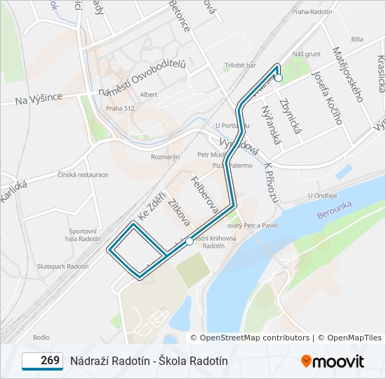 Автобус 269: карта маршрута