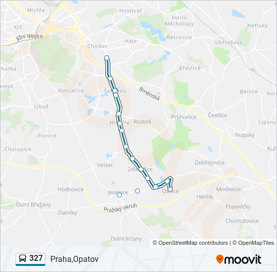 327 bus Line Map