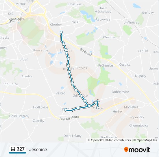 327 bus Line Map