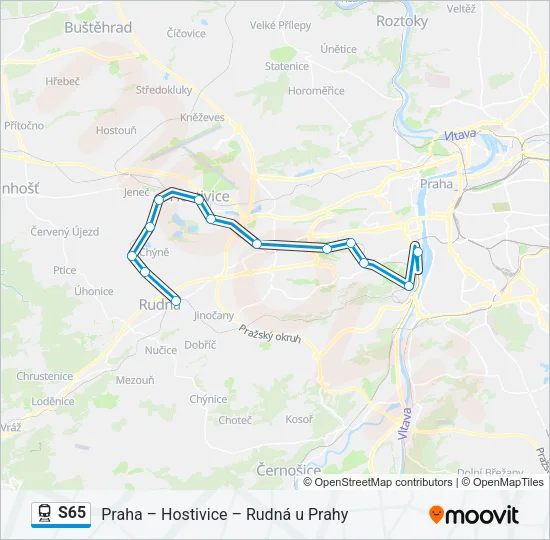 S65 Train Line Map