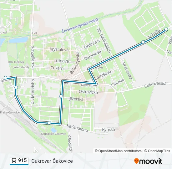 915 Bus Line Map
