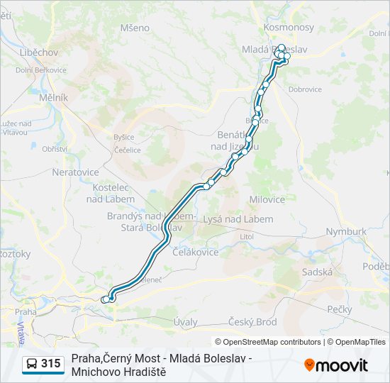 315 bus Line Map