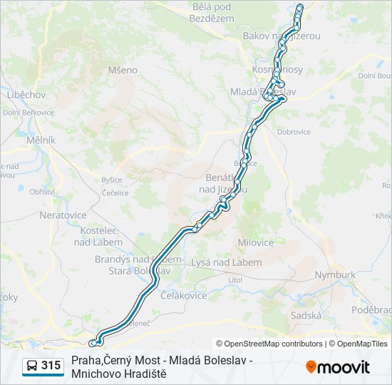 315 bus Line Map