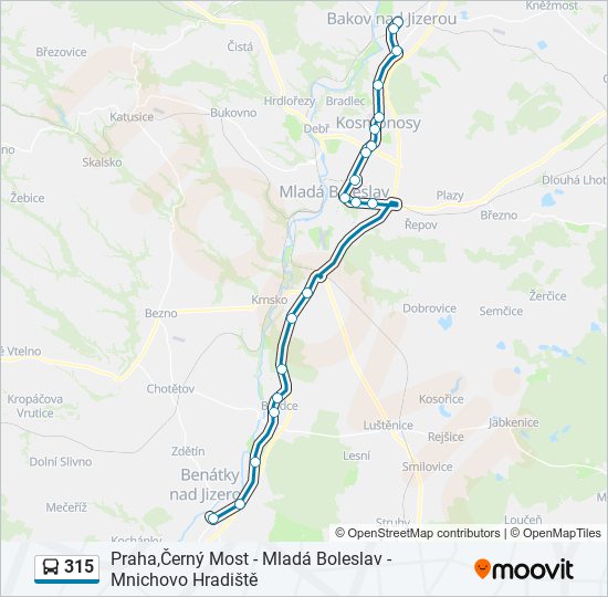 315 bus Line Map