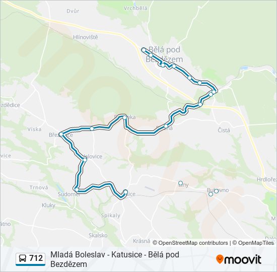 712 bus Line Map