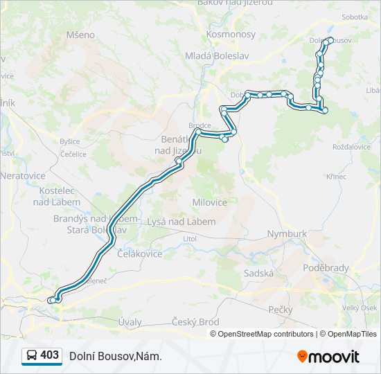 403 bus Line Map