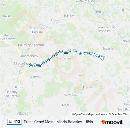 412 bus Line Map