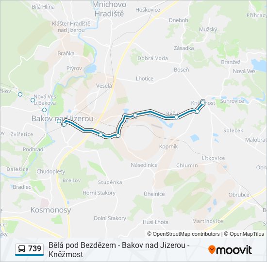 739 bus Line Map