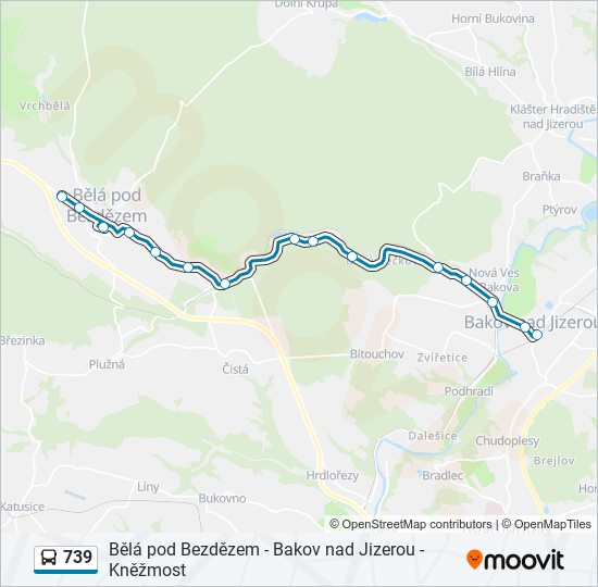 739 bus Line Map