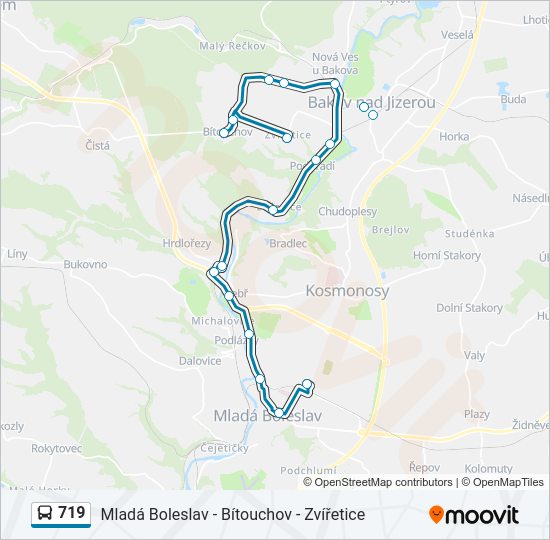 719 bus Line Map