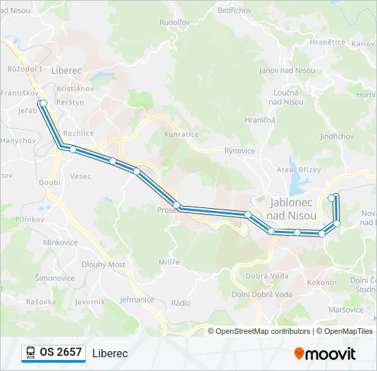 OS 2657 Train Line Map