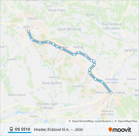 os 5510 Route: Schedules, Stops & Maps - Jičín (Updated)