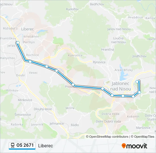 OS 2671 Train Line Map