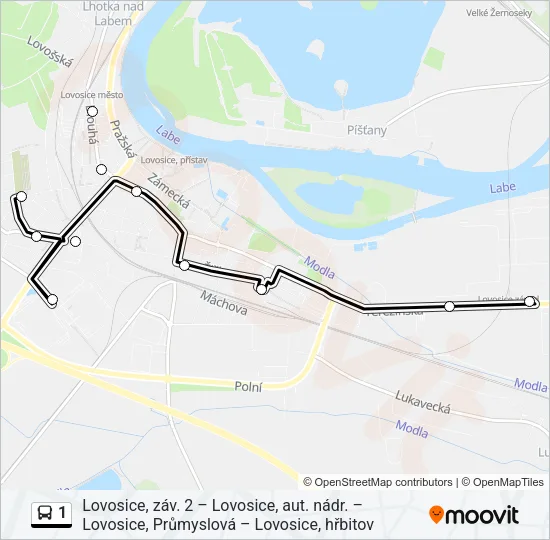 1 Bus Line Map