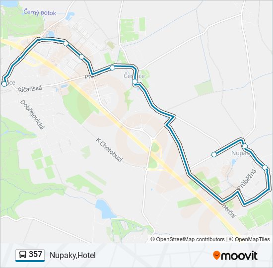 357 bus Line Map