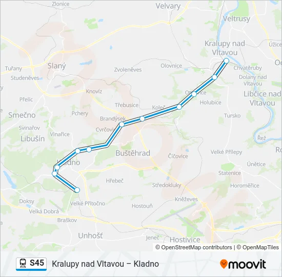 S45 Train Line Map