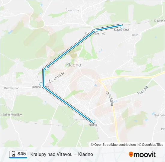 S45 Train Line Map