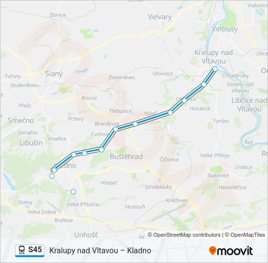 S45 Train Line Map