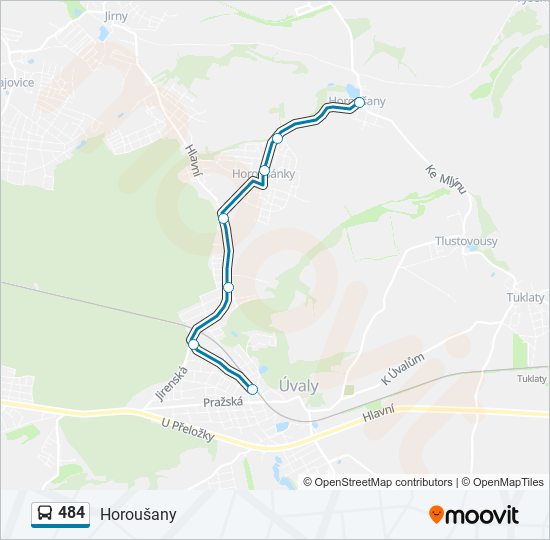 484 autobus Mapa linky