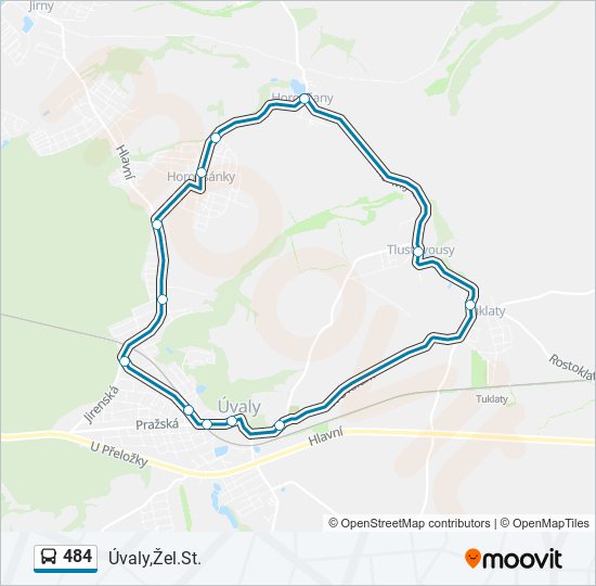 484 bus Line Map