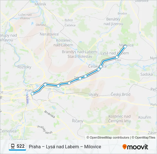 S22 Train Line Map