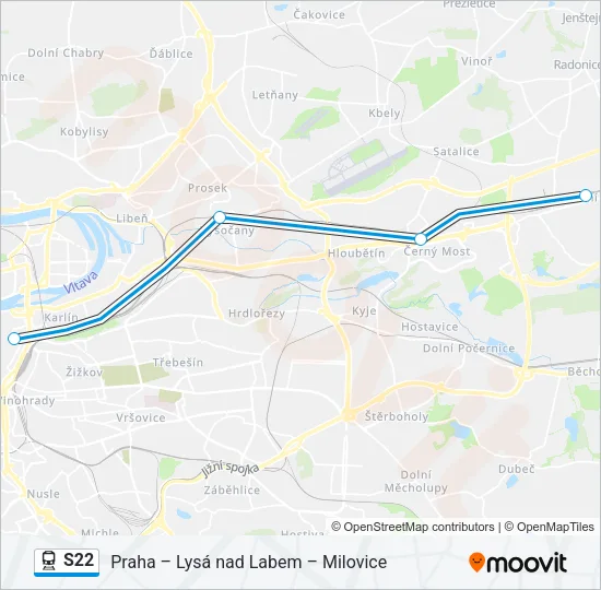 S22 Train Line Map