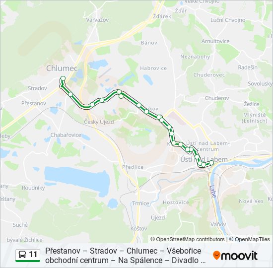 11 bus Line Map