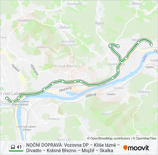 41 Bus Line Map