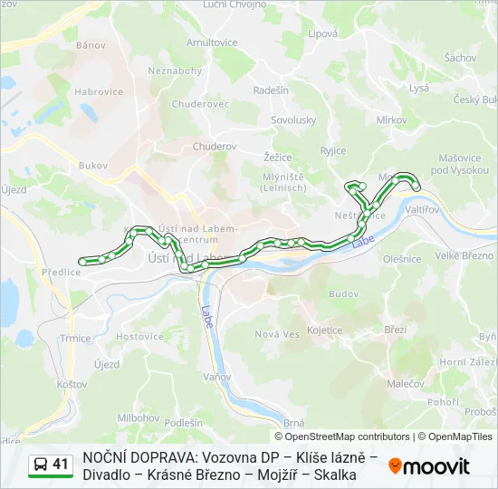 41 Bus Line Map