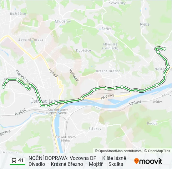 41 Bus Line Map
