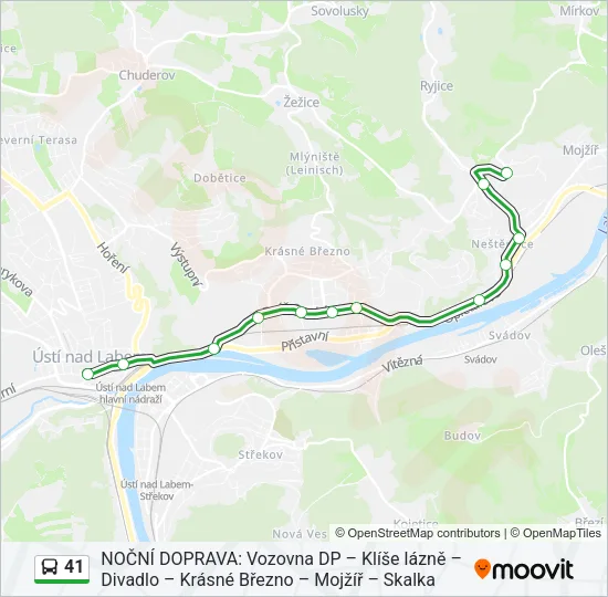 41 Bus Line Map