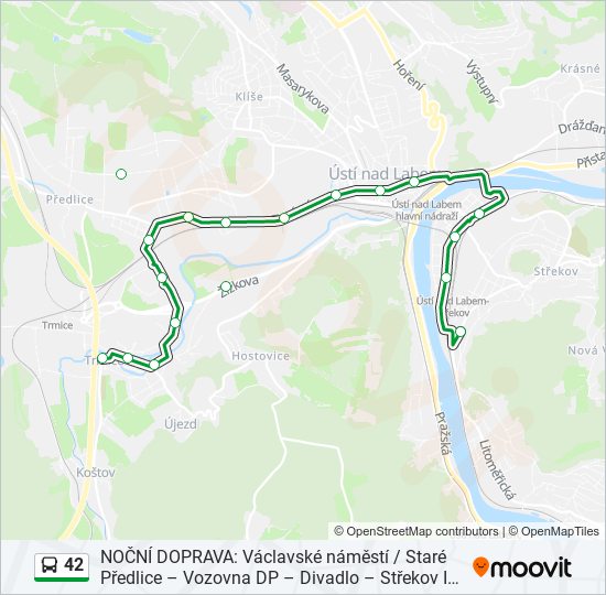 42 bus Line Map