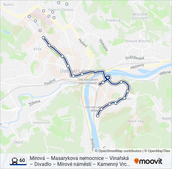 Троллейбус 60: карта маршрута